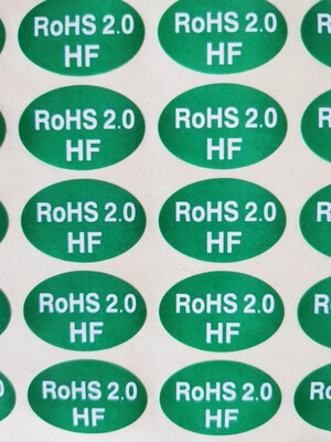 ROHS2.0 HF绿色环保标签30*20mmHF 环保HSFVOCFree包邮