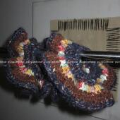 one 手工钩织撞色复古混色大肠发圈 搭配款 purple 祖母手作