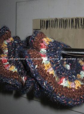 one purple| 祖母手作 搭配款手工钩织撞色复古混色大肠发圈