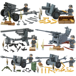 适用于乐高二战军事人仔德军坦克装甲车士兵人偶拼装益智积木玩具