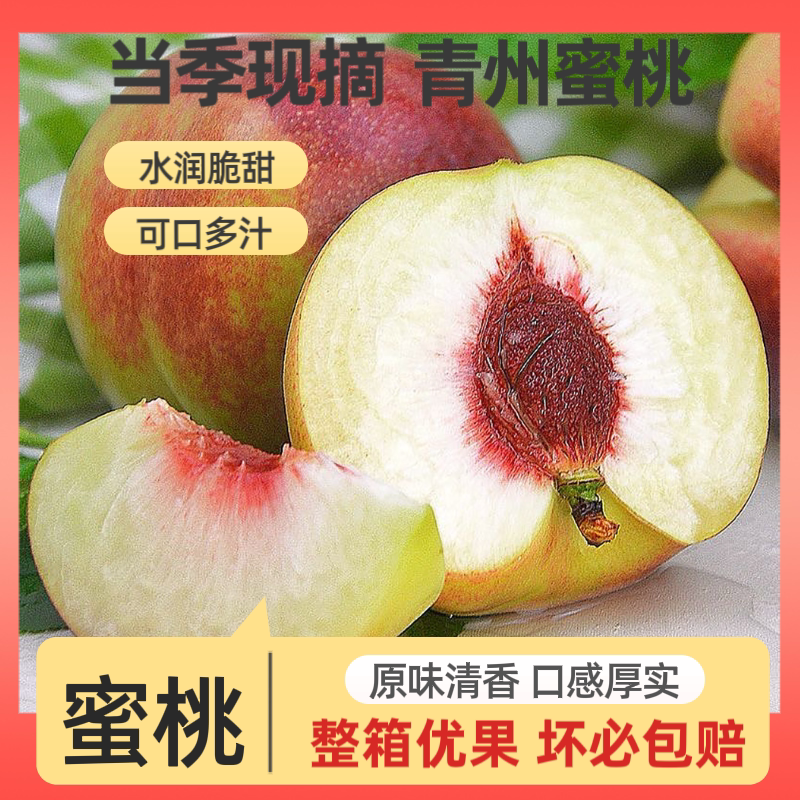 青州蜜桃新鲜桃子水果生鲜多汁孕妇蜜脆甜密桃