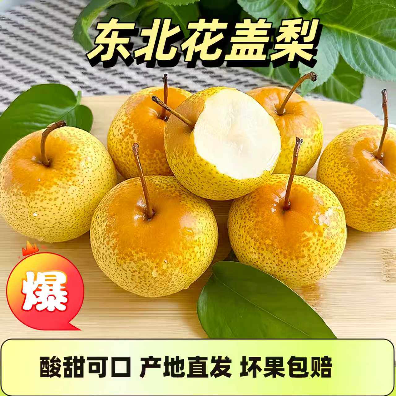 辽宁鞍山花盖梨 新鲜秋子梨东北花盖梨软梨酸梨可做冻梨 新鲜水果