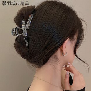 合金发饰 2023新款时尚轻奢感麦穗发夹头饰女高级气质抓夹百搭