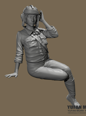 1/35YUFAN原创对越中国兵人树脂白模《雨林集结》坦克兵YFWW-2209