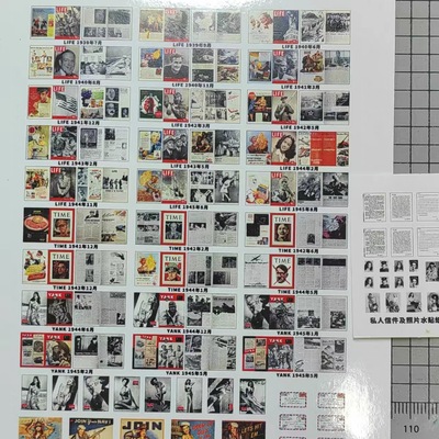 【MINIWAR】原创1/35 二战美军杂志刊物及私人信件/照片  P35008