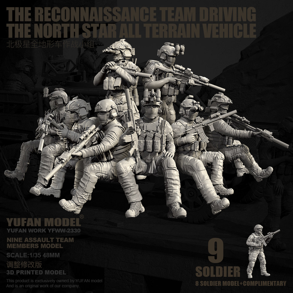 1/35树脂兵人 北极星巡逻队 (8兵人+送1兵人) YFWW-2330/3D