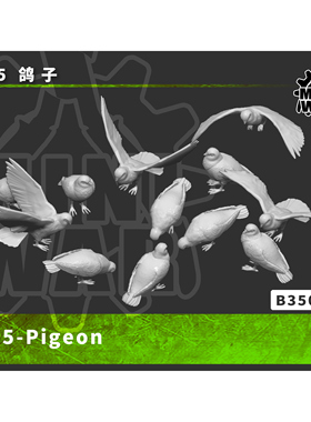 【MINIWAR】1/35 鸽子 树脂兵人白模 B350001