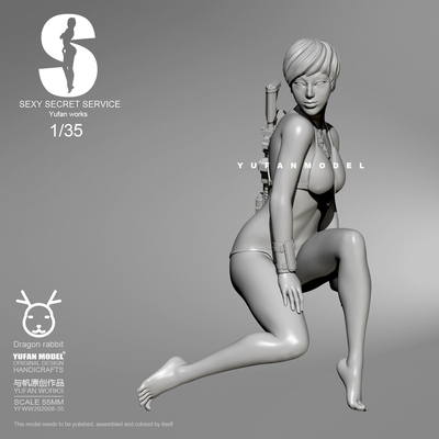 1/35 YuFan原创 性感特工队6 树脂兵人白模 YFWW35-201902