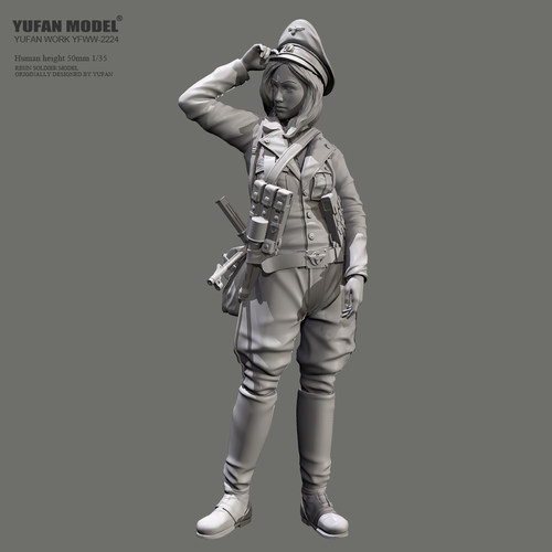 YUFAN MODEL1/35 1号坦克故事女兵3号 树脂白模YFWW-2224