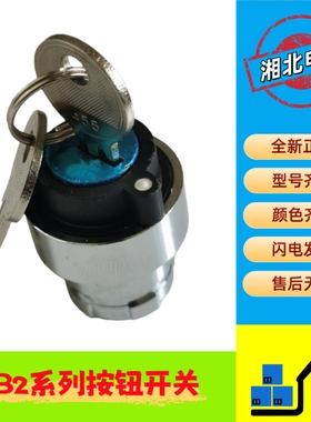 XB2按钮开关 XB2-BG41C 单头部 ZB2-B4C 二档自锁两边抽钥匙开关