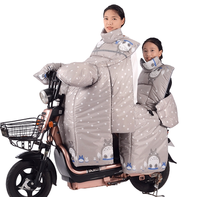 儿童冬季保暖后座电动车挡风被