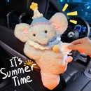 车载纸巾盒2025新款 饰创意有趣毛绒玩偶车上抽纸盒 女生副驾驶车装