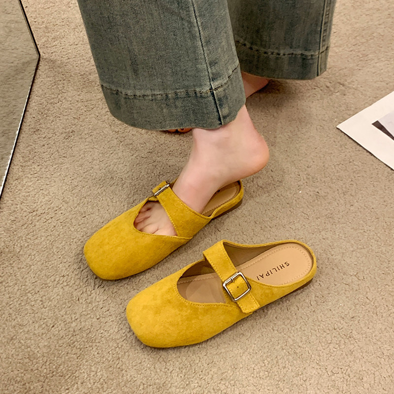 包头半拖鞋女外穿2026新款春夏平底勃肯鞋一脚蹬女鞋子玛0125w,女鞋,时尚休闲鞋,淘宝优惠券,粉丝福利购,淘宝优惠卷