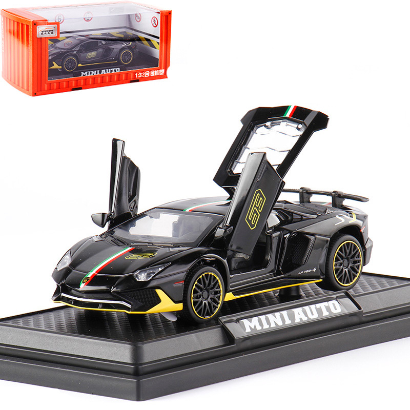 建元1:32兰博大牛小牛LP770/750/740/780声光回力合金汽车模型