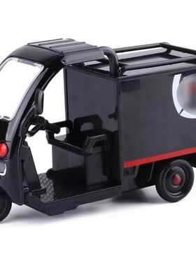 （散）彩利信快递车模型 声光回力合金三轮车模型 儿童玩具 53170