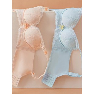 依6113无钢圈中厚小胸内衣圆润贴合不易空杯收副乳聚拢文胸罩甜美