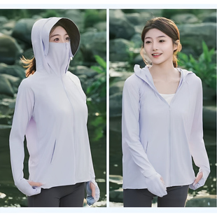 轻薄宽松防晒衣连帽可拆卸户外冰凉感透气外套UPF50