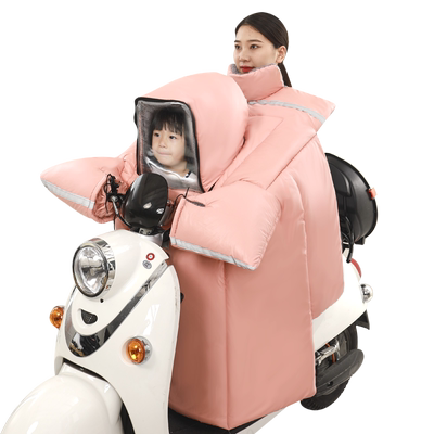 电动车挡风被冬季亲子款加绒儿童