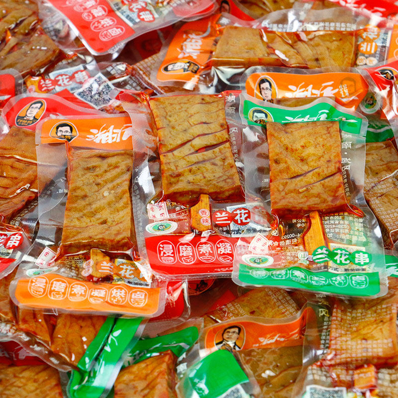 刘师傅湘派兰花串500g兰花串豆干 湖南特产武冈香干小吃零食品