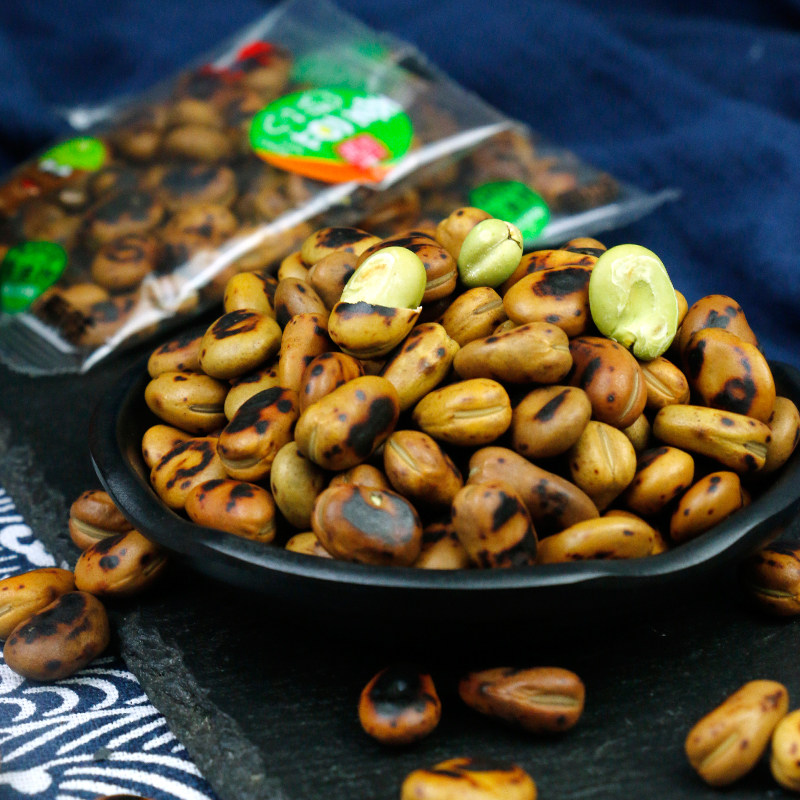 湖南平江特产红燕子炒货铁锅炒原味绿心蚕豆500克小豌豆青豆