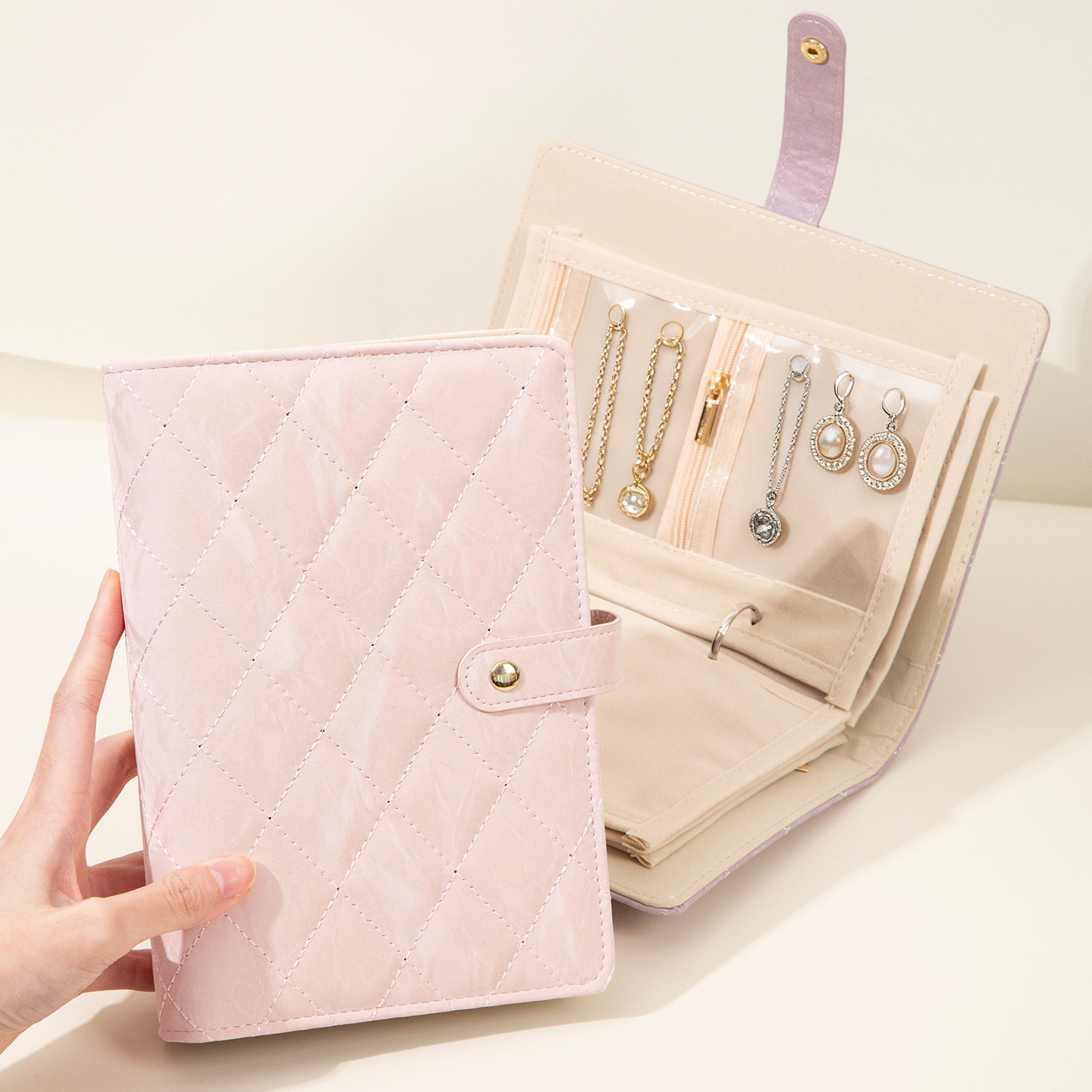 首饰收纳包旅行便携黄金项链收纳册戒指饰品防抗氧化耳环存黄金手饰的