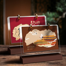 台历2026马年新款日历本企业商务高档实木台历架桌面摆件办公备忘记事本定制周历月历照片商务台历订制logo