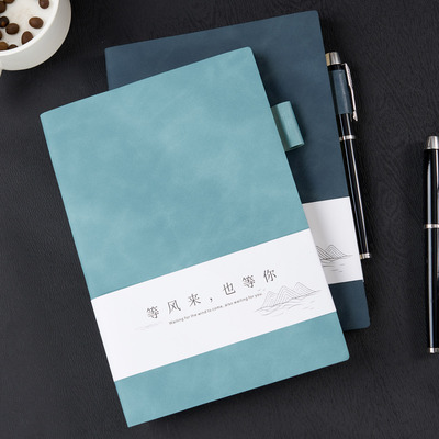 A5笔记本本子定制封面商务高档办公会议记录本加厚软皮精致高级记事本可插笔高颜值横线考研日记本可印logo