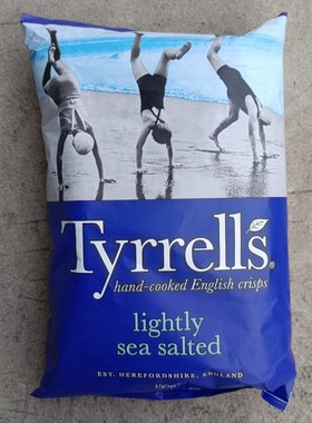 英国进口Tyrrells泰瑞轻海盐味手工薯片休闲零食150g