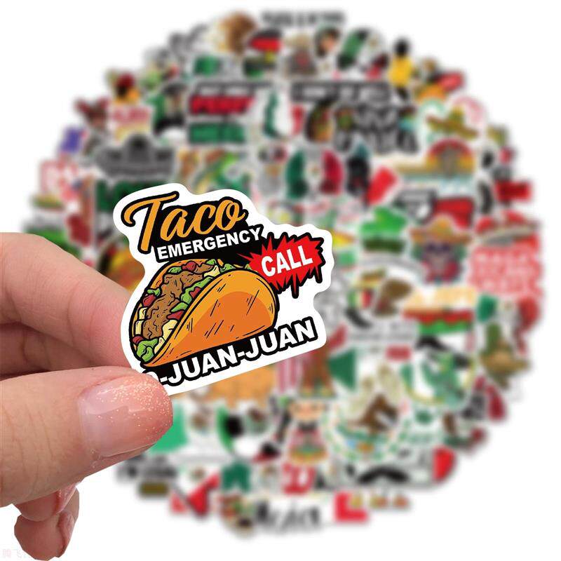 100张跨境墨西哥风格贴纸个性装饰电脑行李箱防水diy贴画跨境