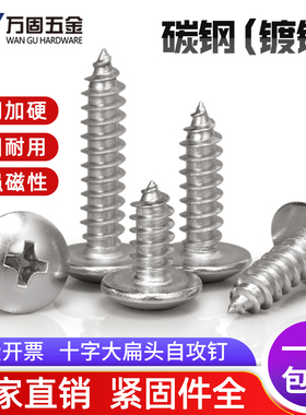 TA铁镀镍发黑白色大扁头自攻螺丝钉十字伞头蘑菇头木螺M2M3M4M5M6