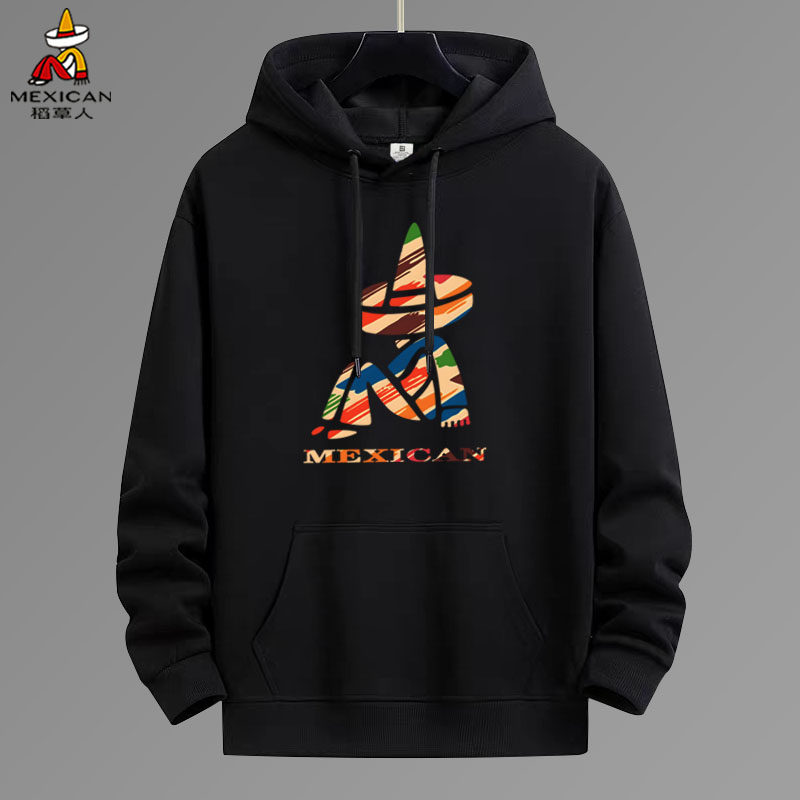 稻草人男士纯棉卫衣男春秋连帽2026新款春秋季薄款休闲带帽衫上衣