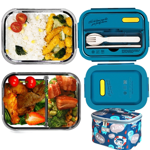 上班族可微波炉加热专用饭盒分隔型玻璃碗女生水果便当保温食品级