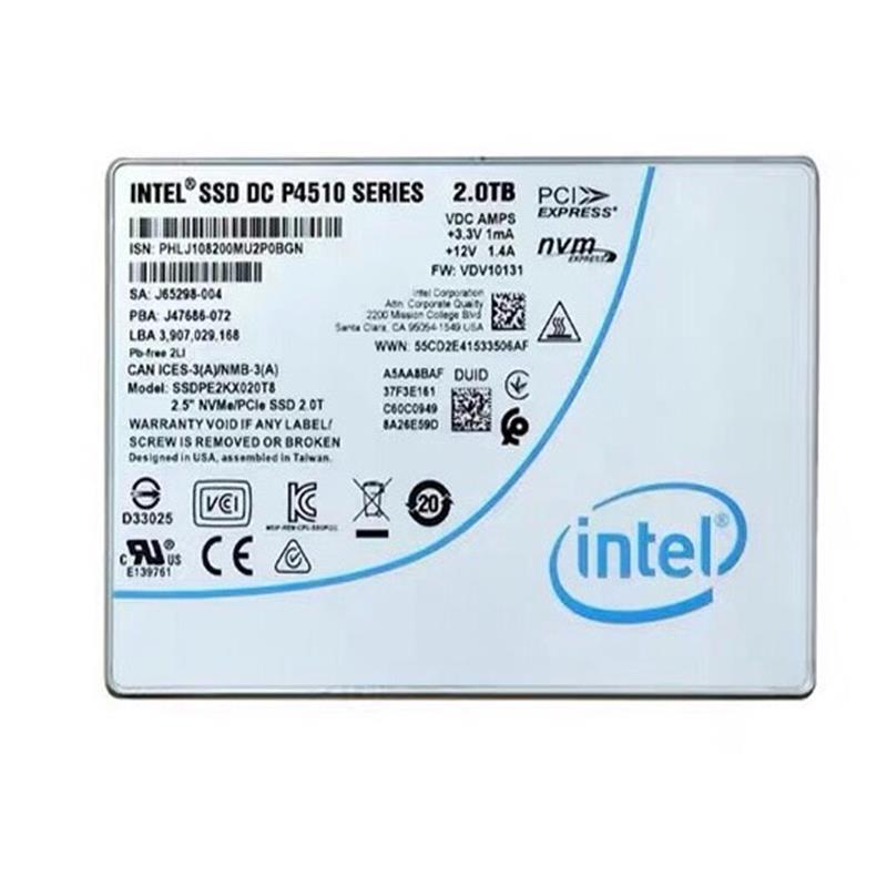 出英特尔P4510  2T. 4T固态硬盘,企业级固态硬盘,(请询价)