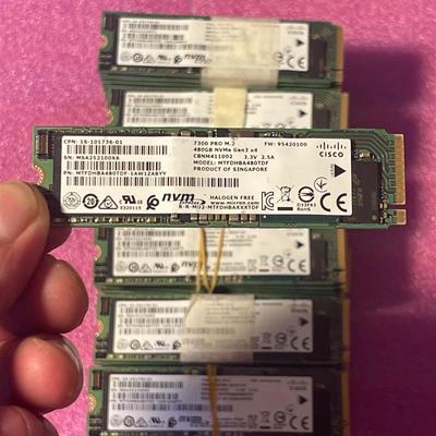 健康度100 镁光 7300pro 480G NVMe M2(请询价)
