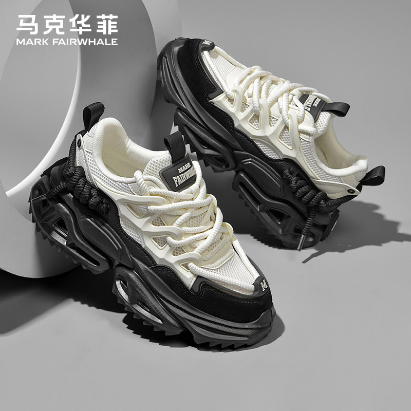 马克华菲老爹鞋男休闲男鞋夏季新款高级感痞帅运动鞋厚底男士鞋子