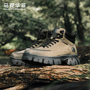 登山工装 马克华菲男士 休闲百搭高帮男鞋 秋季 靴子男 马丁靴2025新款