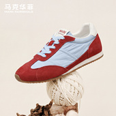 2026春季 新款 经典 马克华菲复古休闲女鞋 百搭厚底舒适内增高德训鞋