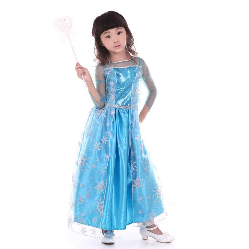 孩裙子新款童装公主裙童礼服冰雪奇缘Elsa服爱莎连衣裙女动漫|ruв категории Женская одежда, костюм/национальная одежда/театр костюм, национальная одежда/этап погрузки - от Buy2taobao.com для оказания профессиональной услуги покупки агента Taobao
