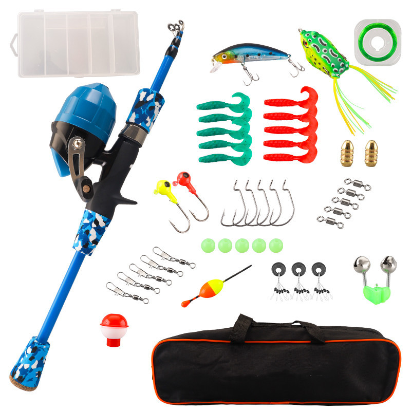 儿童路亚竿青少年户外钓鱼装备套装初学者钓鱼竿微物白条马口礼物