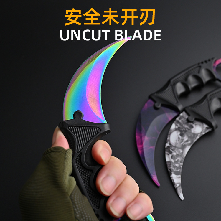 未开刃特战兵器。鹰爪刀便捷虎爪刀多功能爪子刀渐变色战狼2同款