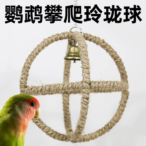 鹦鹉玲珑球秋千吊环攀爬网