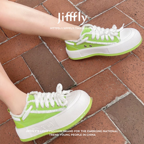 Jifffly厚底增高女鞋低帮板鞋