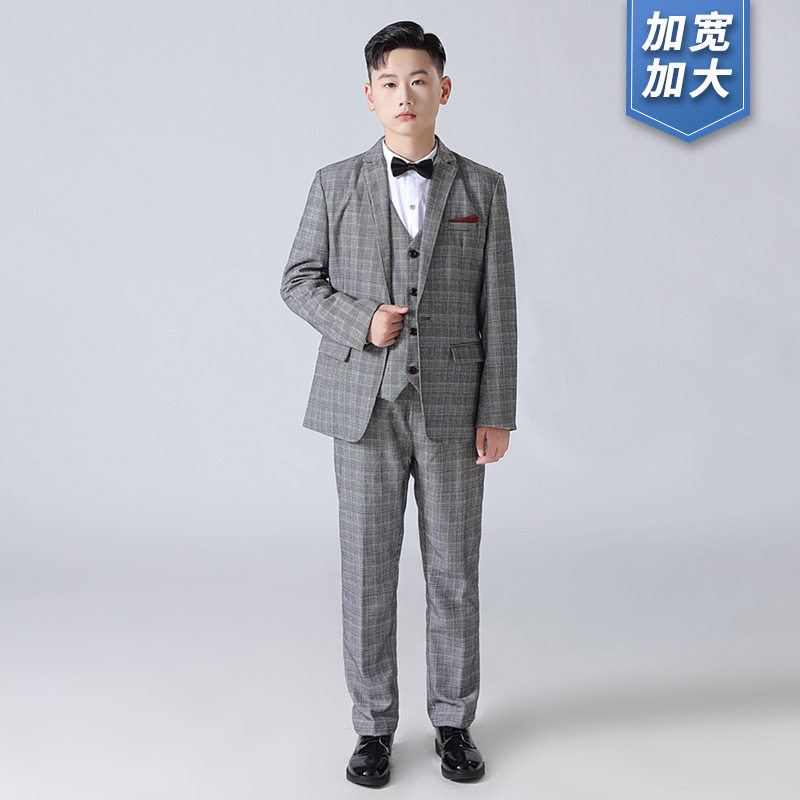 儿童加肥加大码西装男童胖版西服
