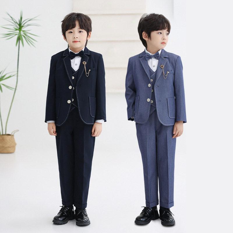 儿童西装套装男童周岁花童礼服秋