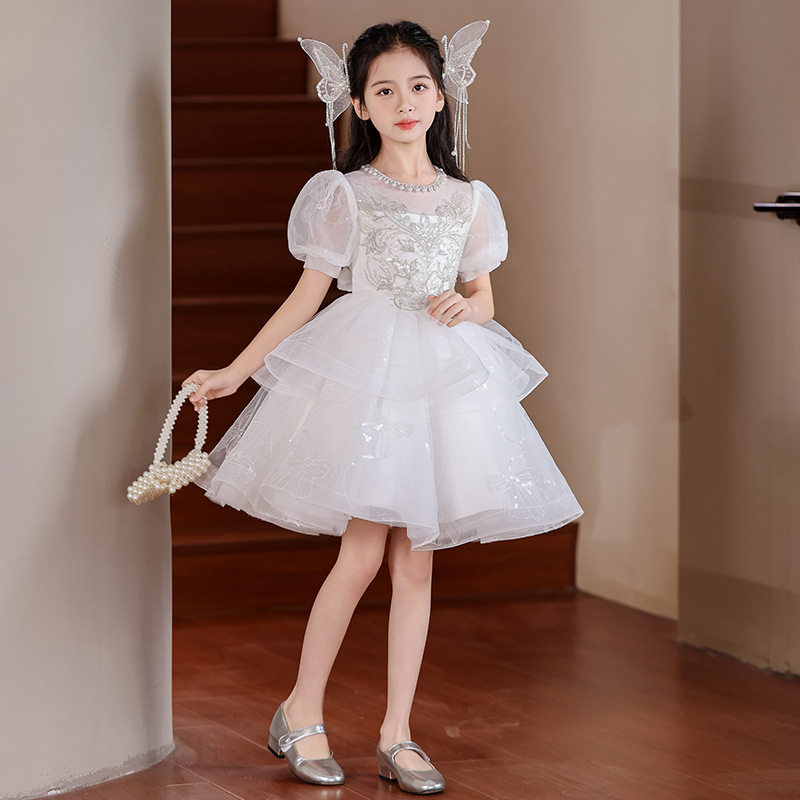 女聚酯纤维韩版儿童礼服