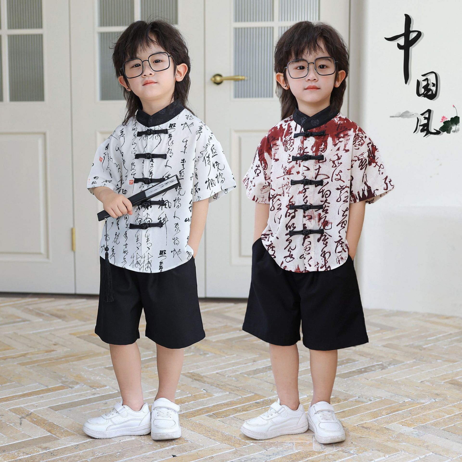 儿童国风套装古风帅气男童汉服潮