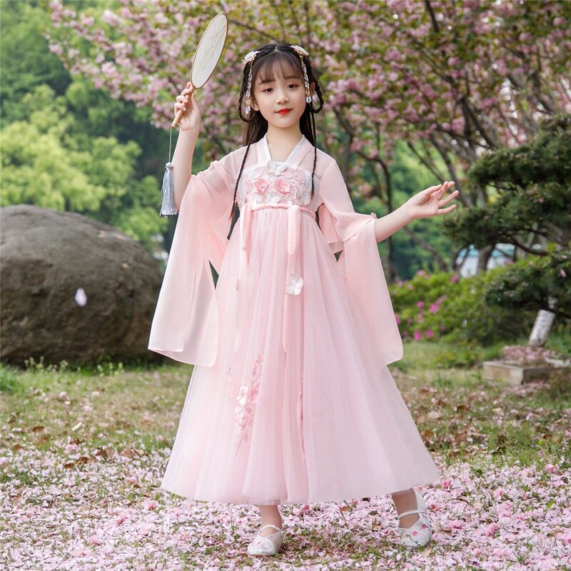 短袖汉服公主裙女童连衣裙夏装