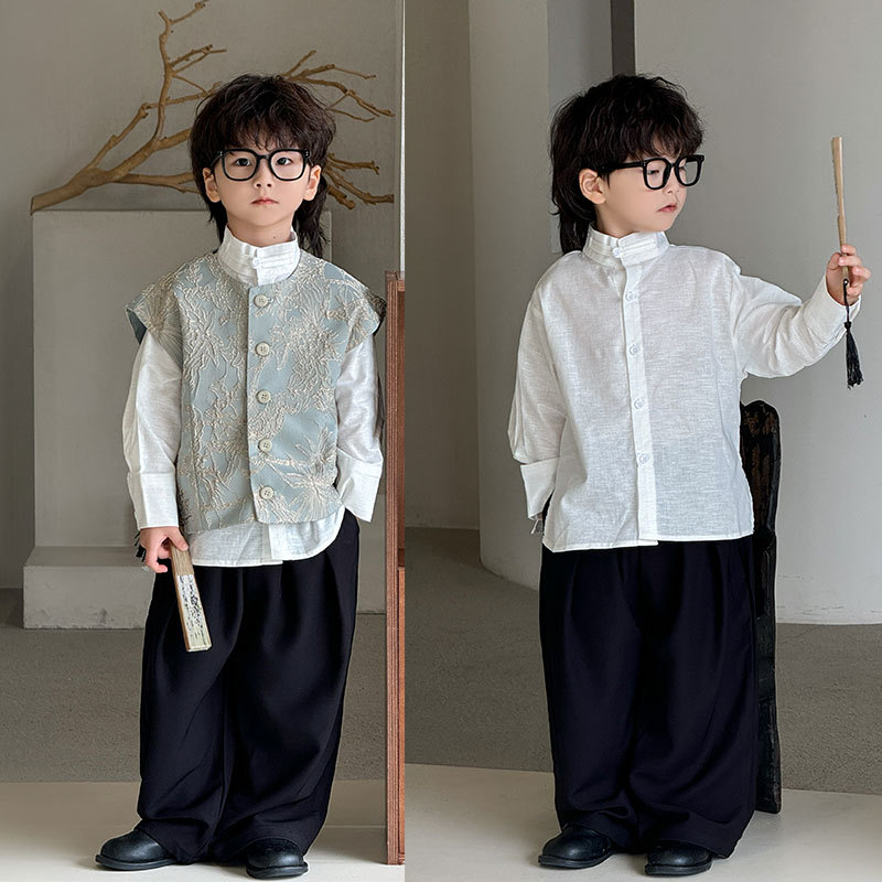 新中式汉服男童2025春秋新款唐装
