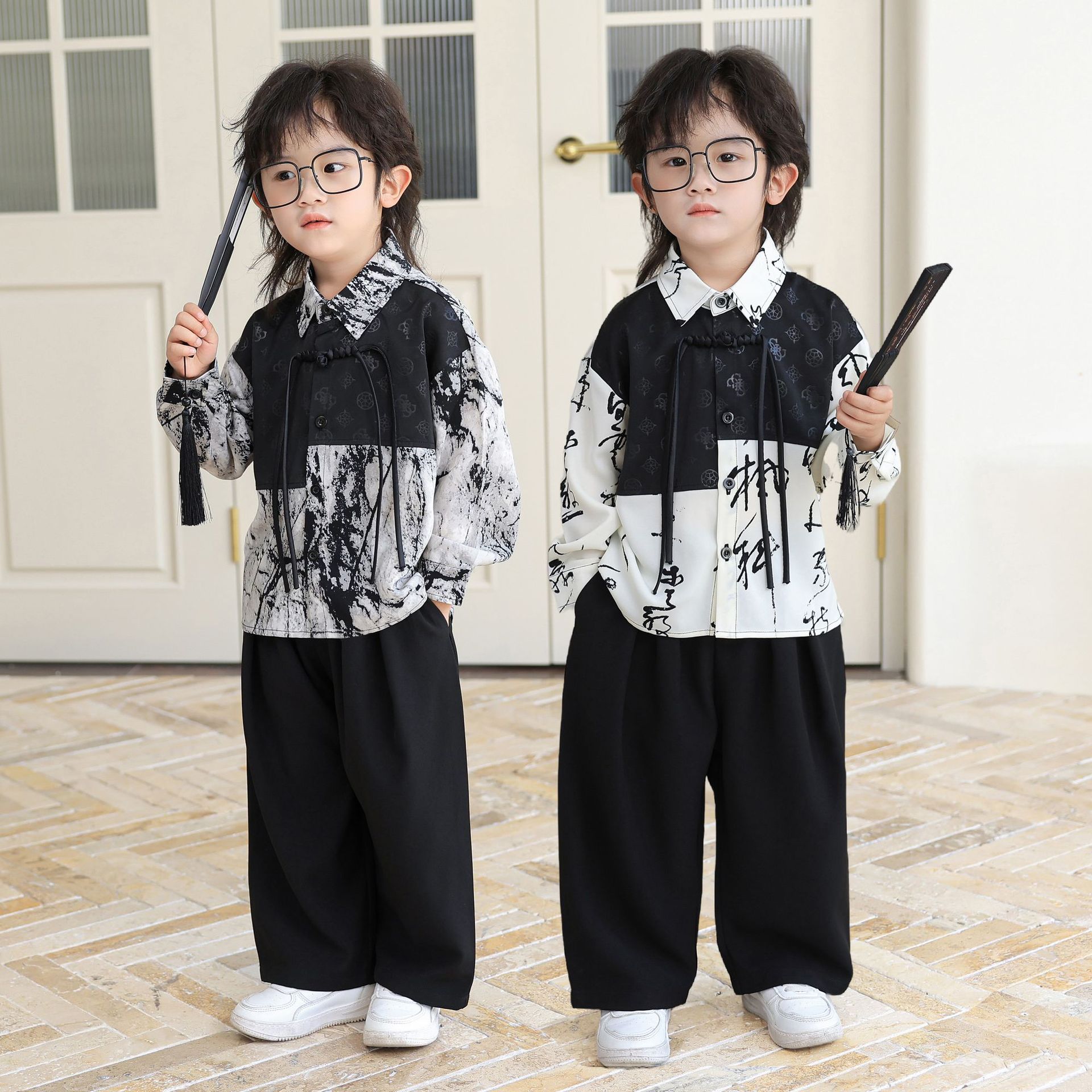 夏季男童汉服套装2025新款中国风