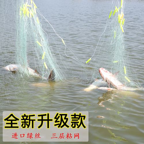 浮网进口丝1米5高大鱼网粘网三鱼网/虾笼/其它渔具